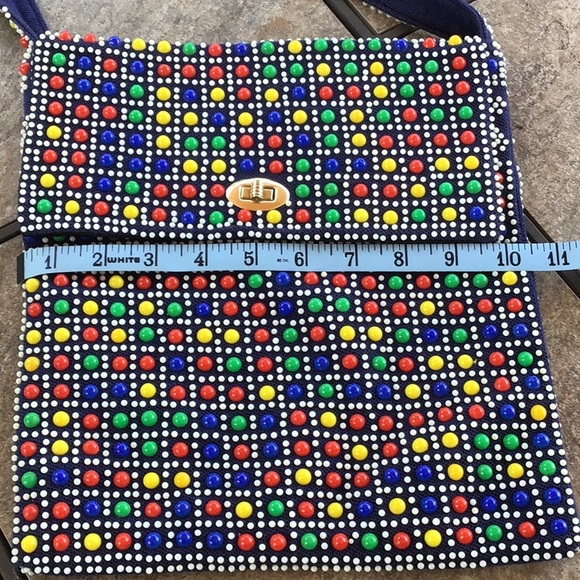 Vintage beaded dot shoulder bag - Picture 5 of 7
